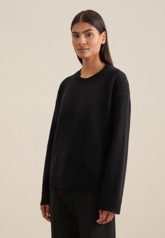 Pull-over 'Schwarze Rose' SEIDENSTICKER en noir