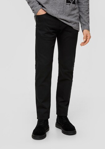 Coupe slim Pantalon 'Nelio' s.Oliver en noir : devant