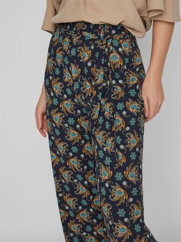 VILA Wide leg Broek 'Ayais' in Blauw