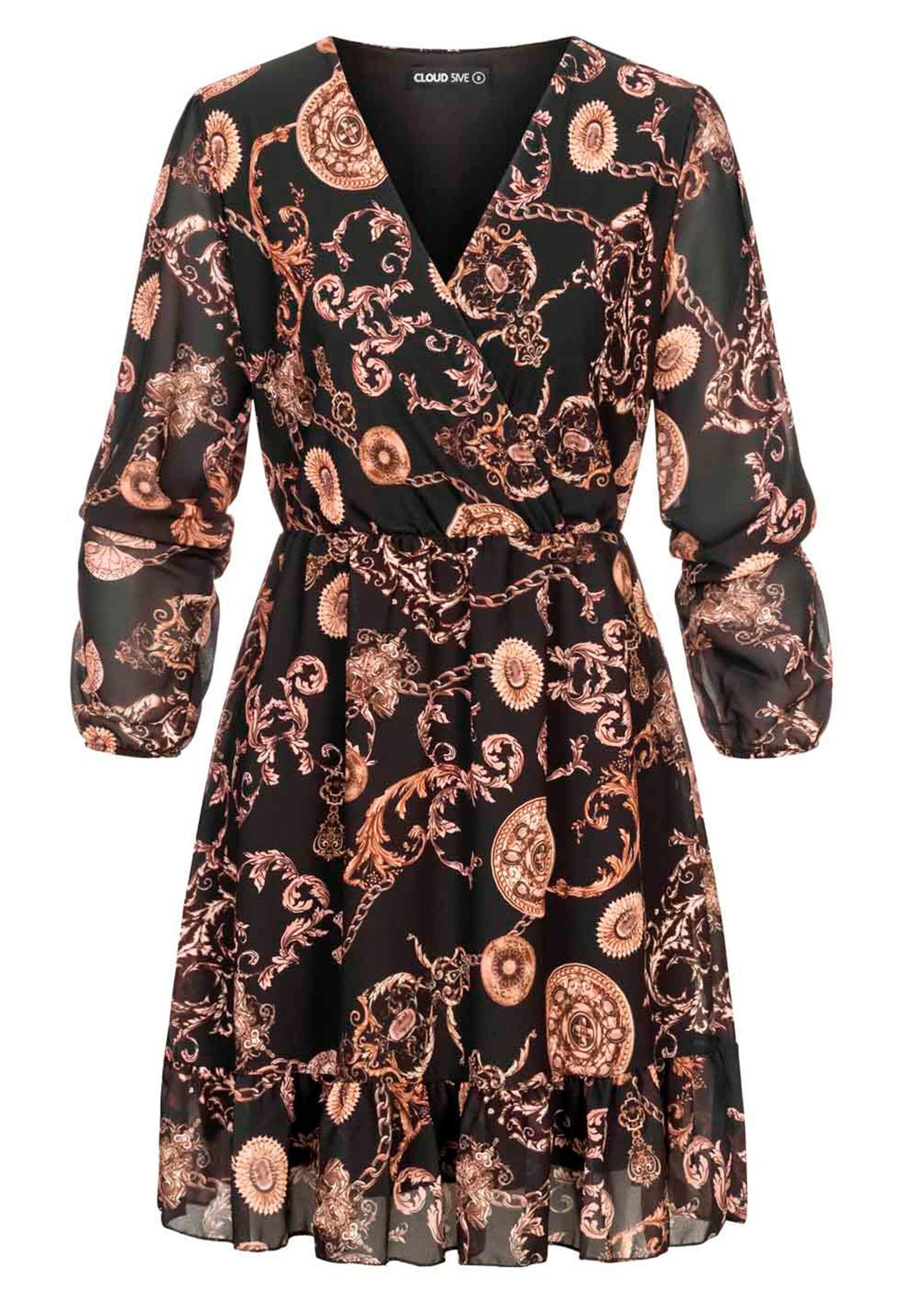 Cloud5ive Kleid in Schwarz: Vorderseite