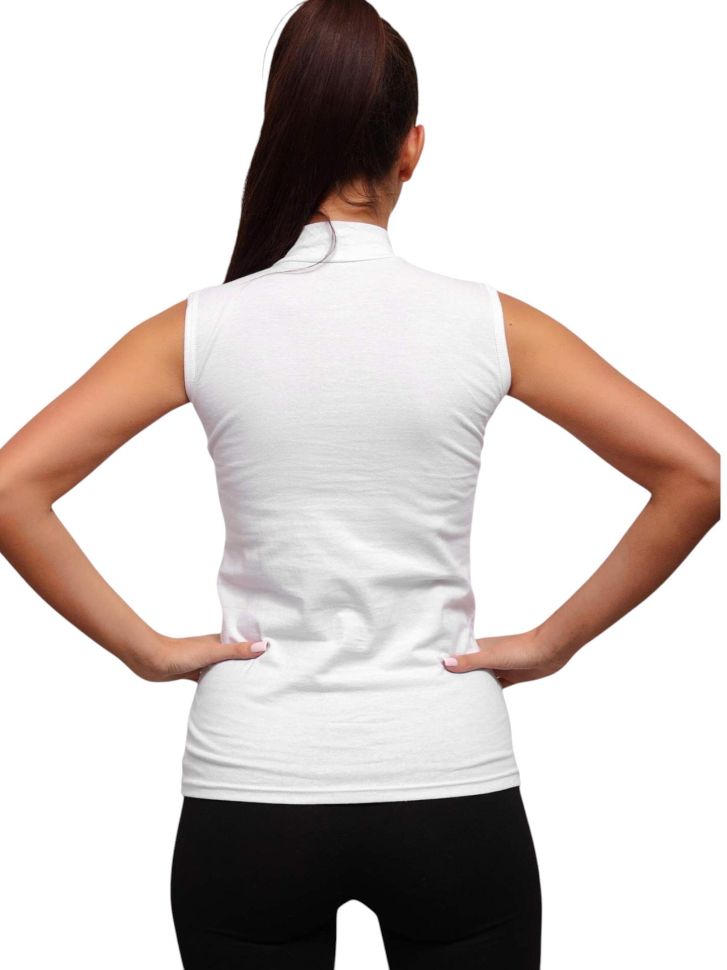 fashionshowcase Top 'HALFNECK' in White