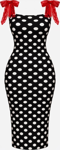 Elena Athanasiadou Cocktailmekko 'POLKA' värissä musta: etupuoli