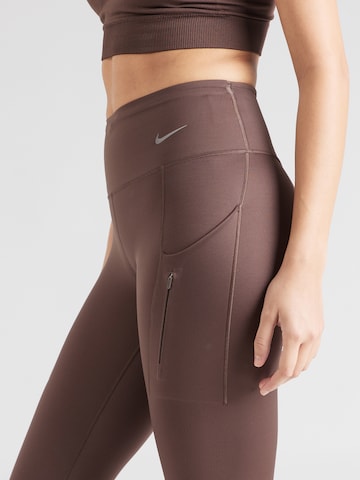 NIKE Skinny Παντελόνι φόρμας σε καφέ