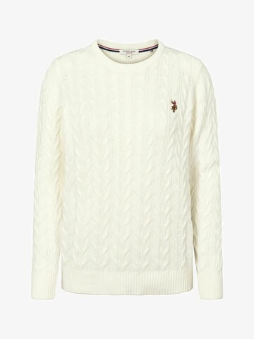 Pull-over 'Madeline' U.S. POLO ASSN. en blanc : devant