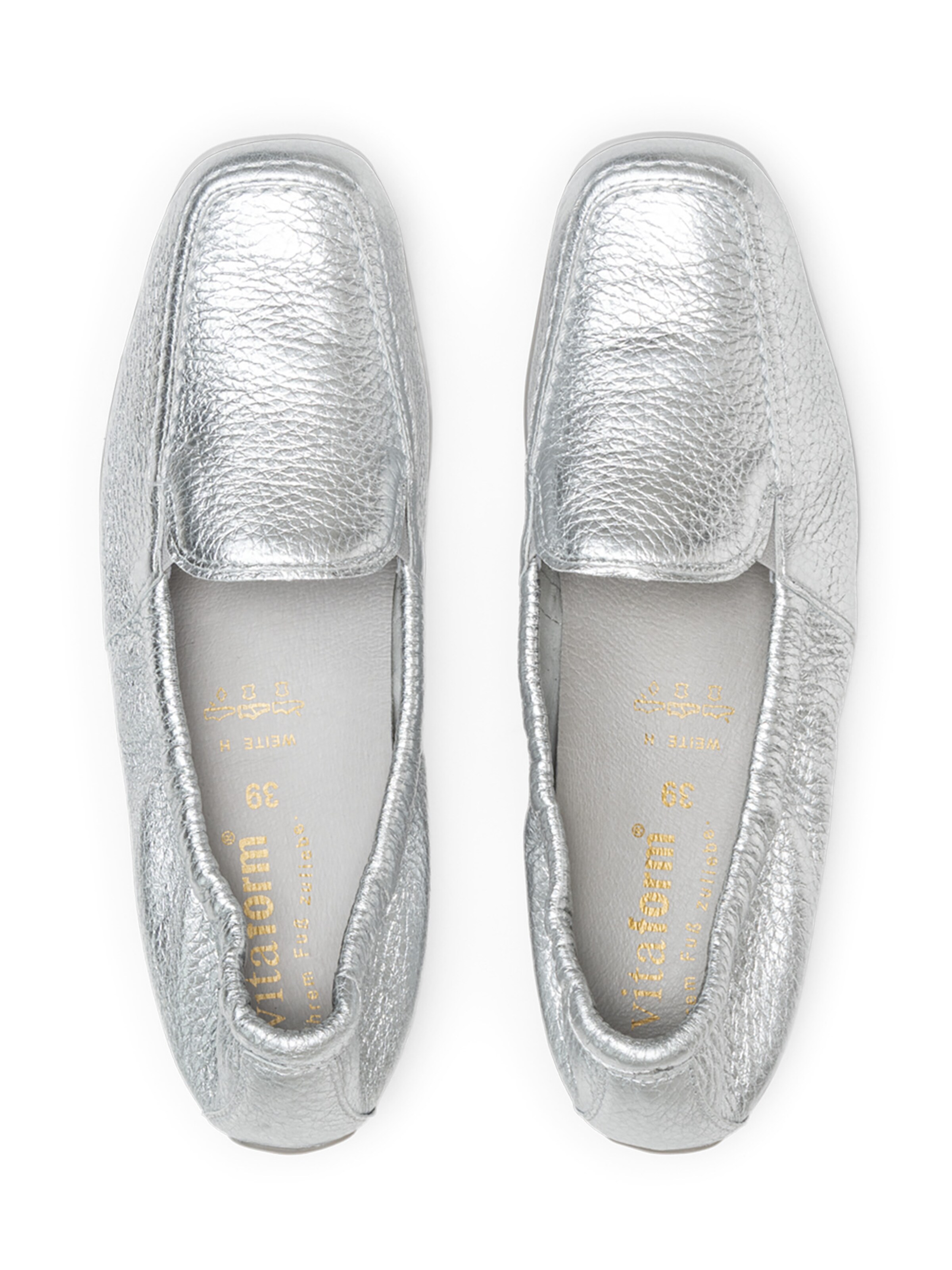 VITAFORM Moccasins in Silver