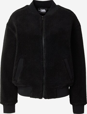 Karl LagerfeldFlis jakna - crna boja: prednji dio