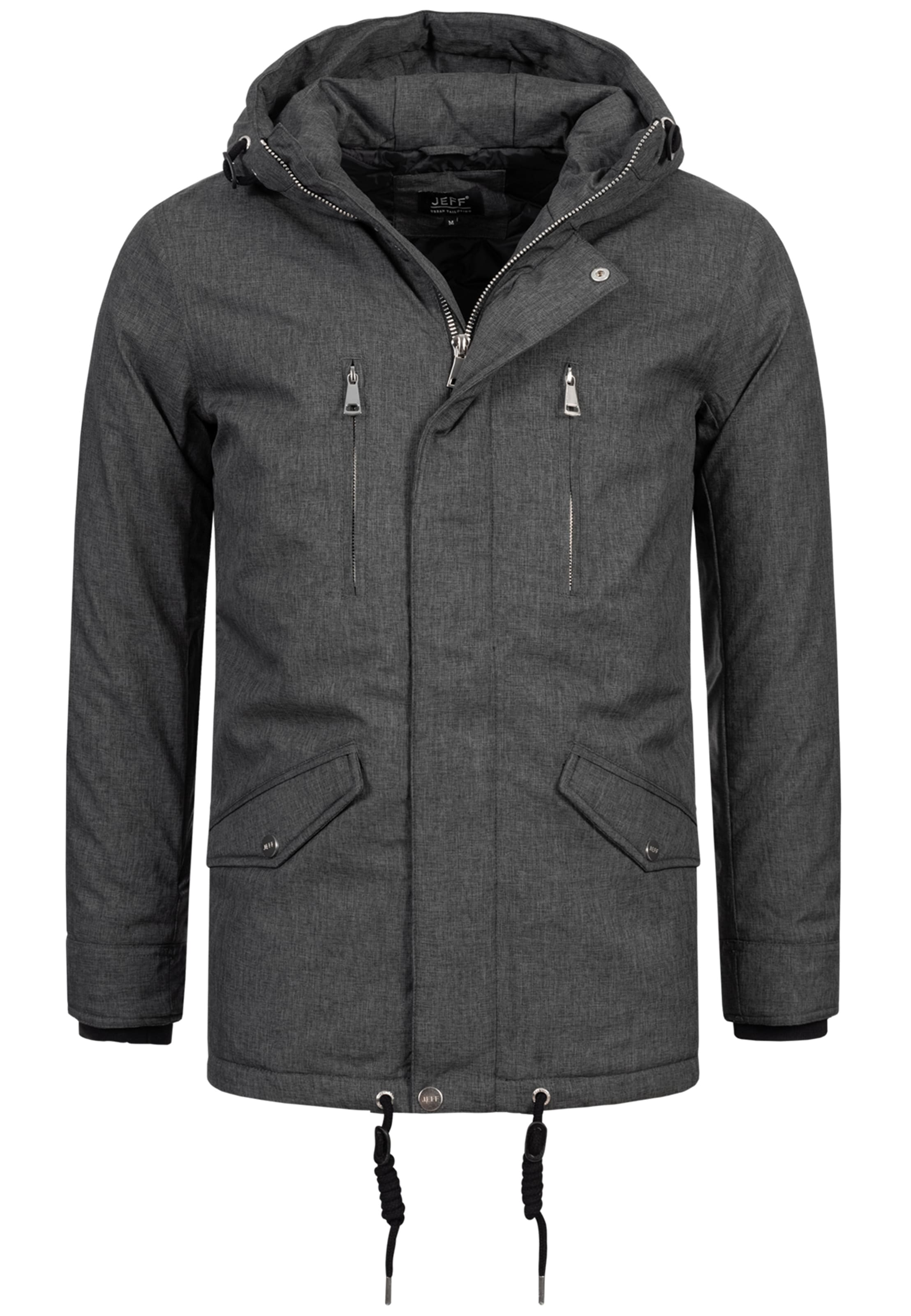 JEFF Between-Seasons Parka 'Anders' in Grey: front