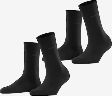 ESPRIT Socken 'Basic Easy 2-Pack' in Schwarz: Vorderseite