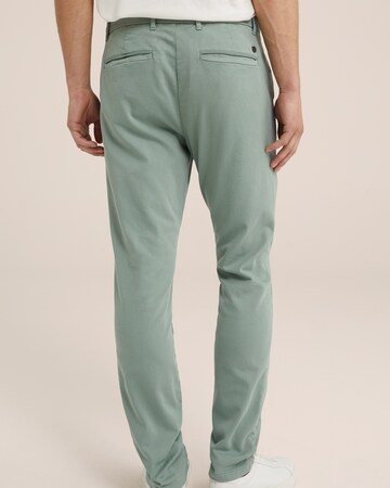 WE Fashion Slimfit Chino hlače | zelena barva