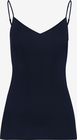 Hanro Top ' Cotton Seamless ' in Blue: front