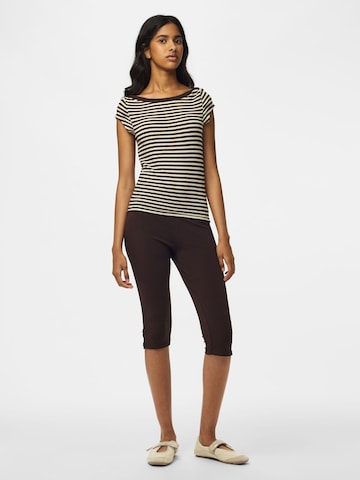 PIECES Skinny Spodnie w kolorze brązowy: przód