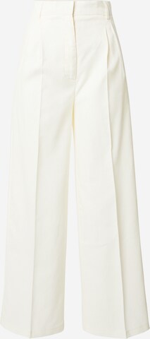 Dorothy Perkins Wide leg Pleat-front trousers in White: front