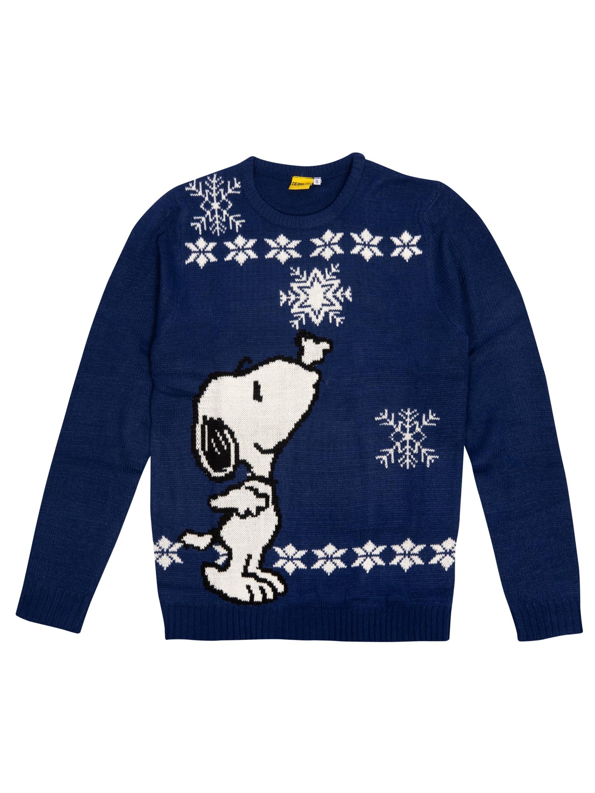Snoopy & Die Peanuts Sweater 'Weihnachtspullover' in Blue