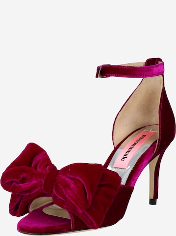 Custommade Sandały z rzemykami 'Marita' w kolorze różowy: przód