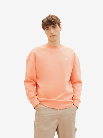 TOM TAILOR DENIM Sweatshirt in Orange: front