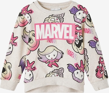 NAME IT Sweatshirt 'FAMMA MARVEL' in Beige: predná strana