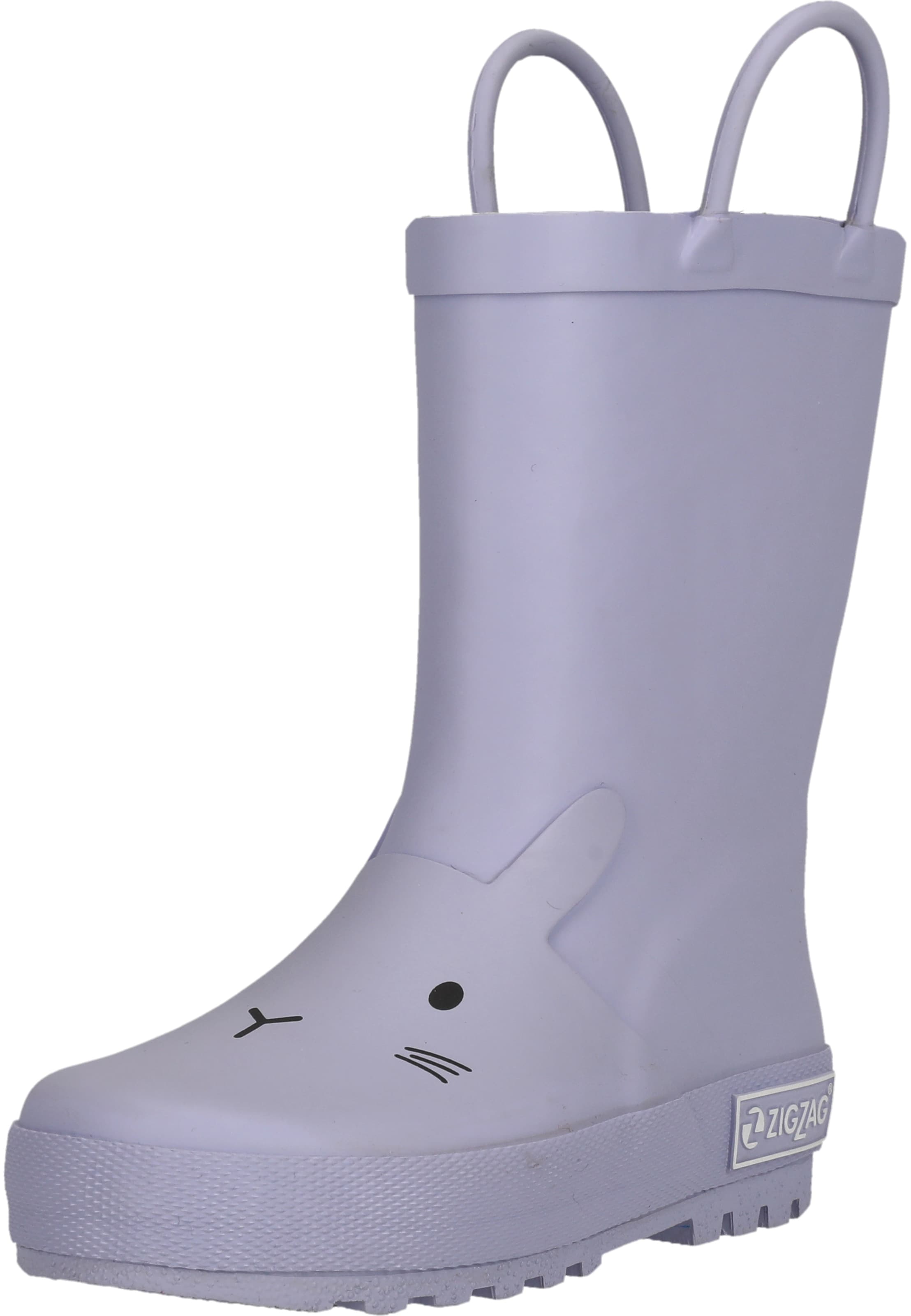 ZigZag Rubber Boots 'Solene' in Purple: front