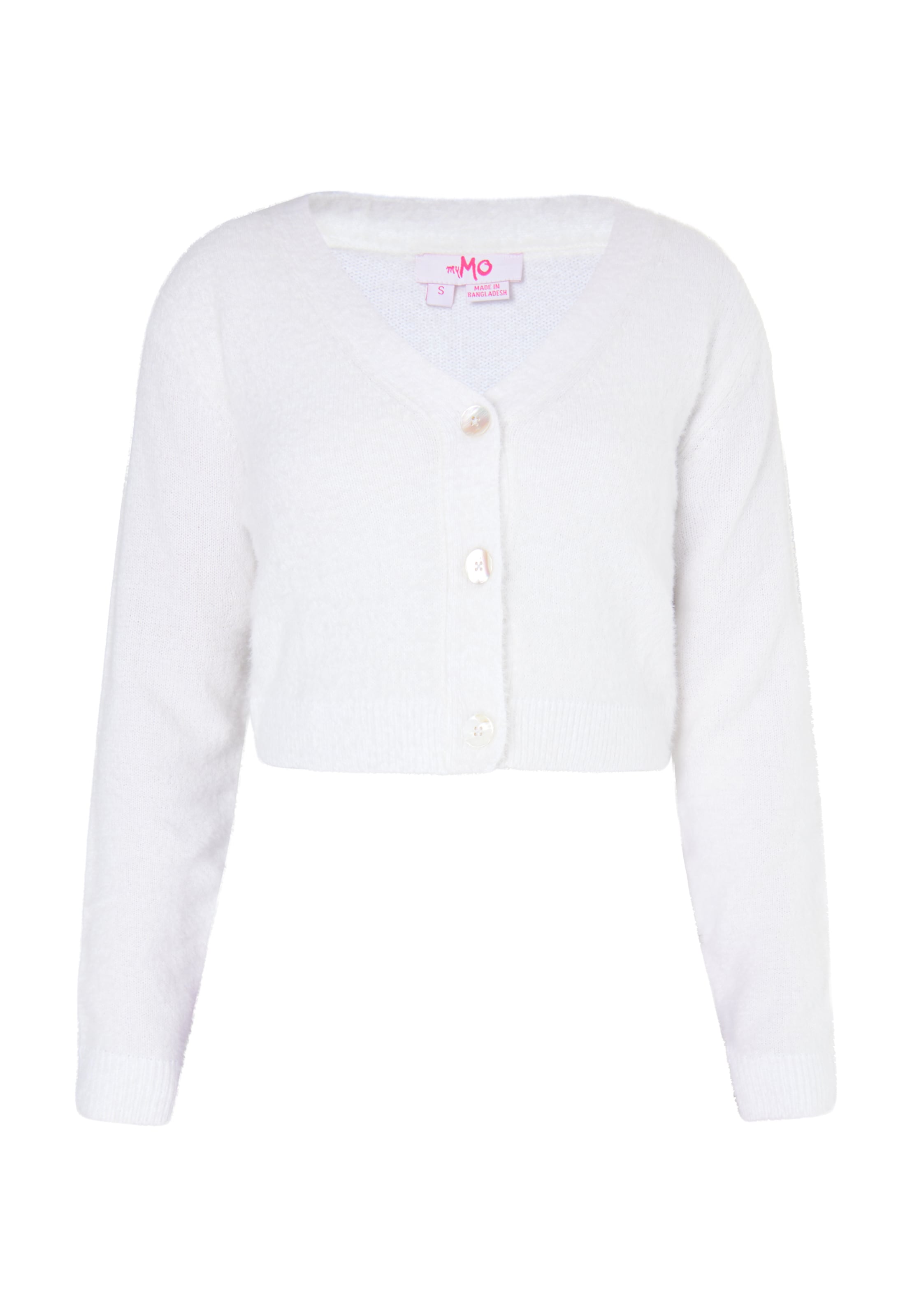 MYMO Neuletakki 'Biany' värissä valkoinen: etupuoli