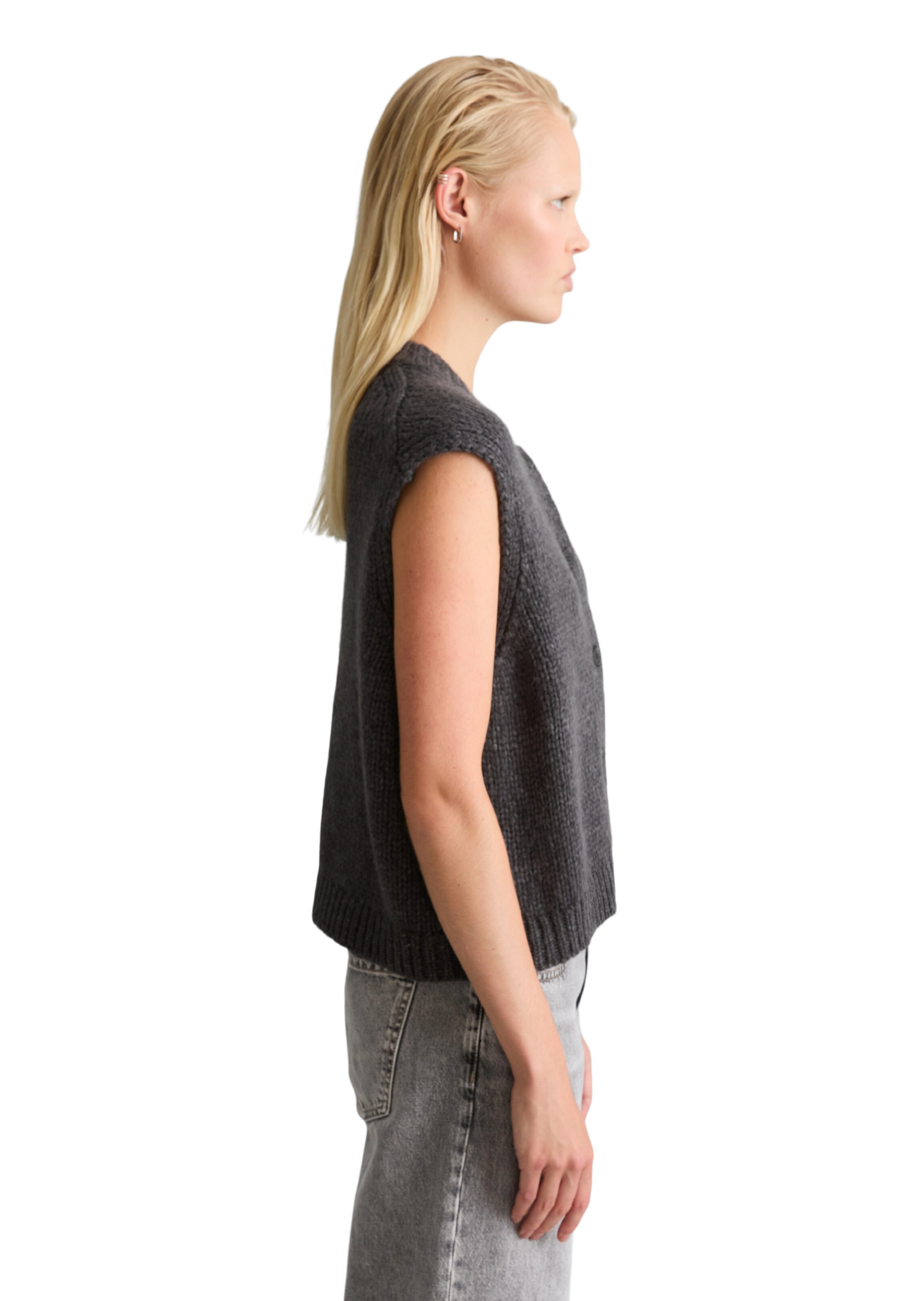 Marc O'Polo DENIM Gebreid vest in Grijs