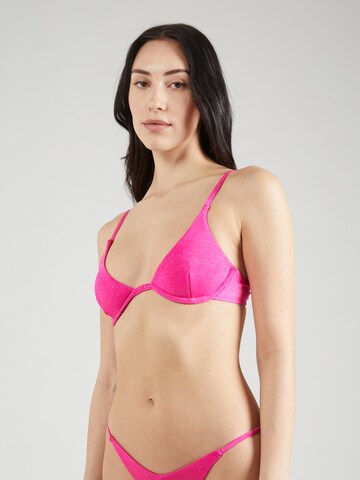 Triangle Hauts de bikini NLY by Nelly en rose : devant