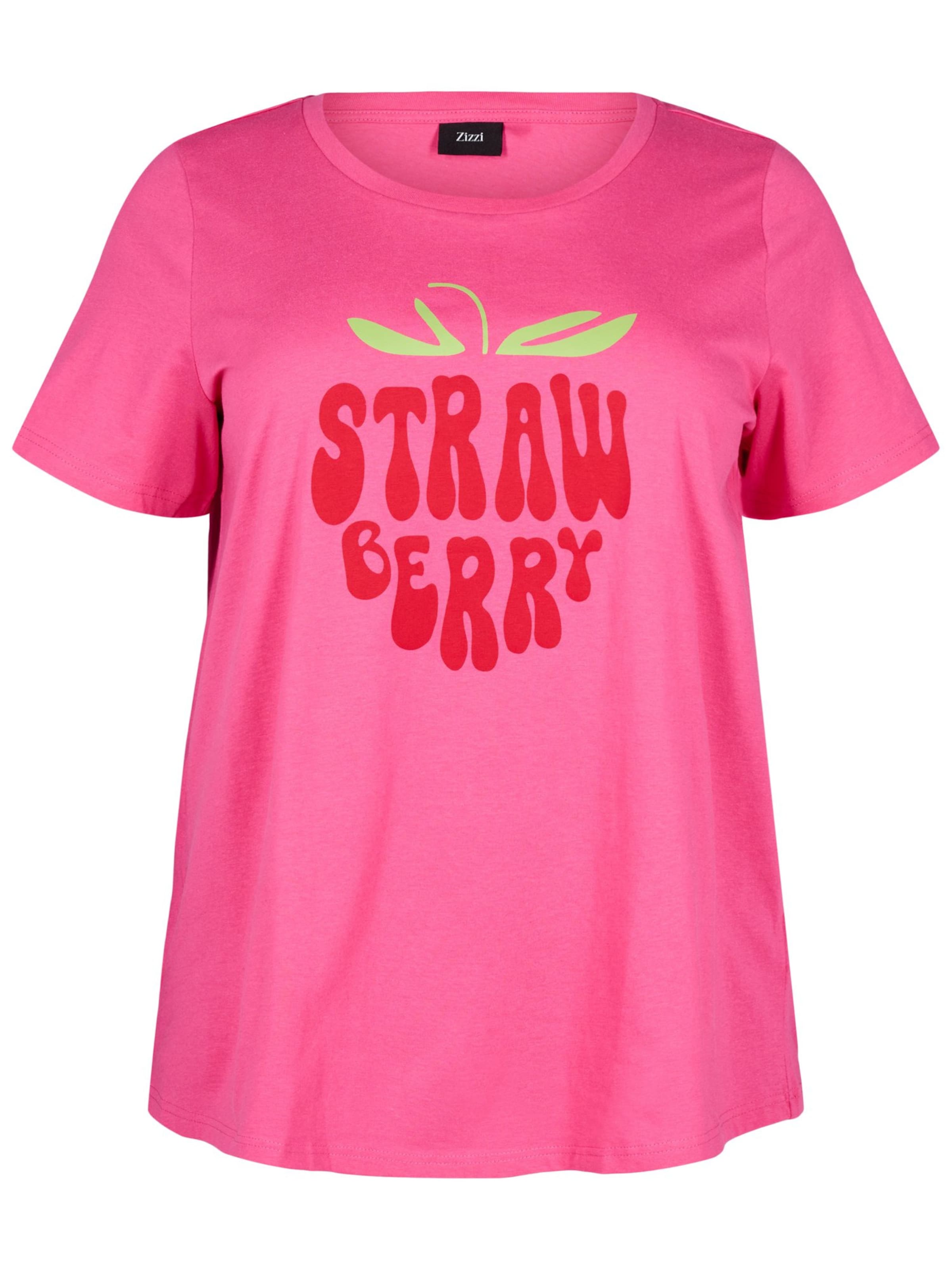 Zizzi Koszulka 'VELIN' w kolorze czerwony: przód