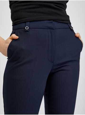 Orsay Slim fit Pleated Pants in Blue