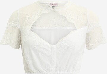 Camicia per costume tradizionale 'Henni-Ninette' di MARJO in bianco: frontale
