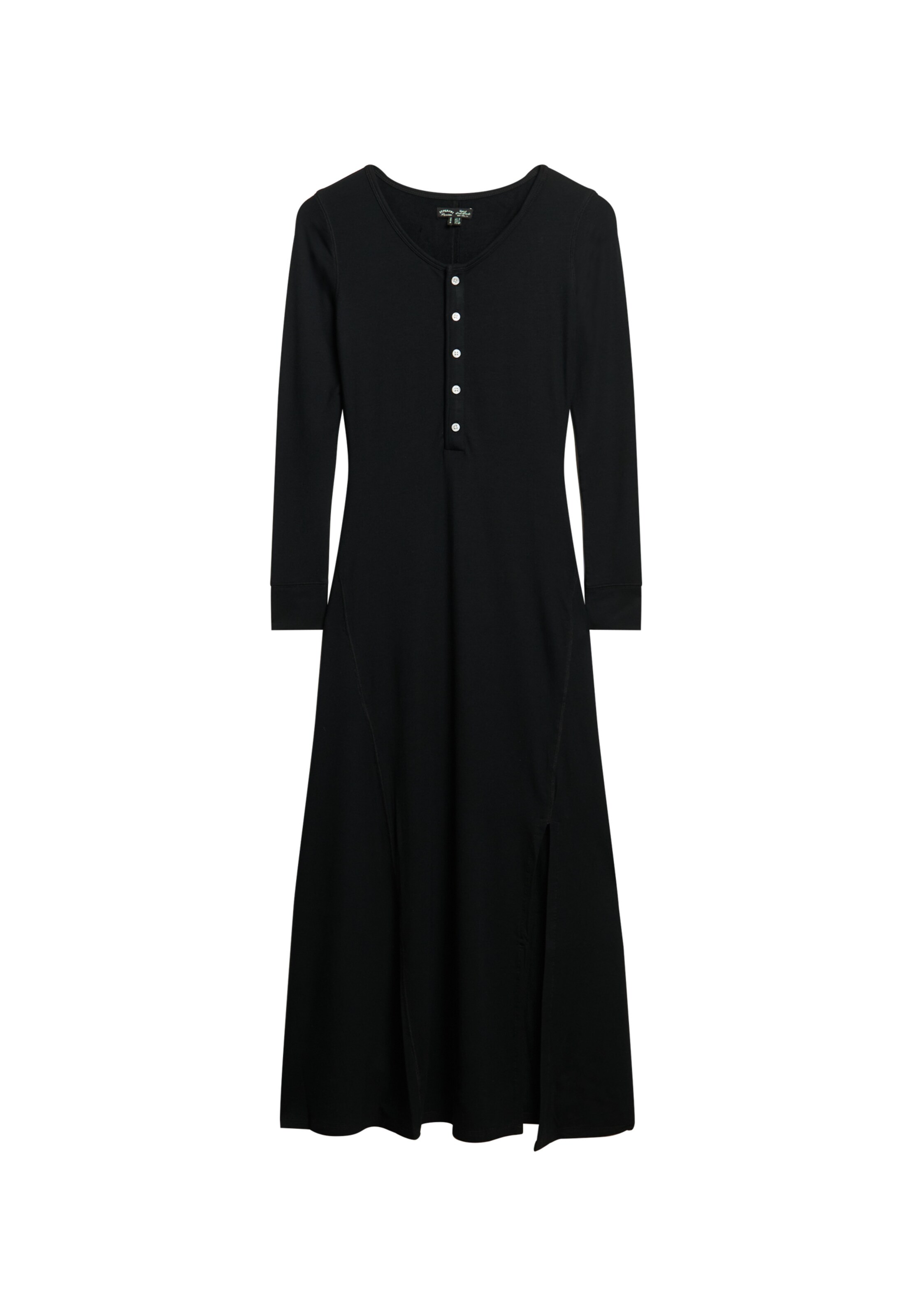 Superdry & Co Kleid 'Henley' in Schwarz: Vorderseite