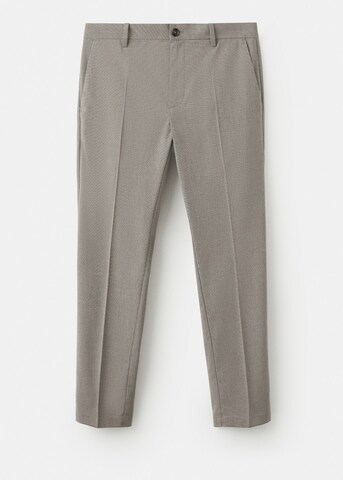 MANGO MAN Regular Pleated Pants 'Johan' in Grey
