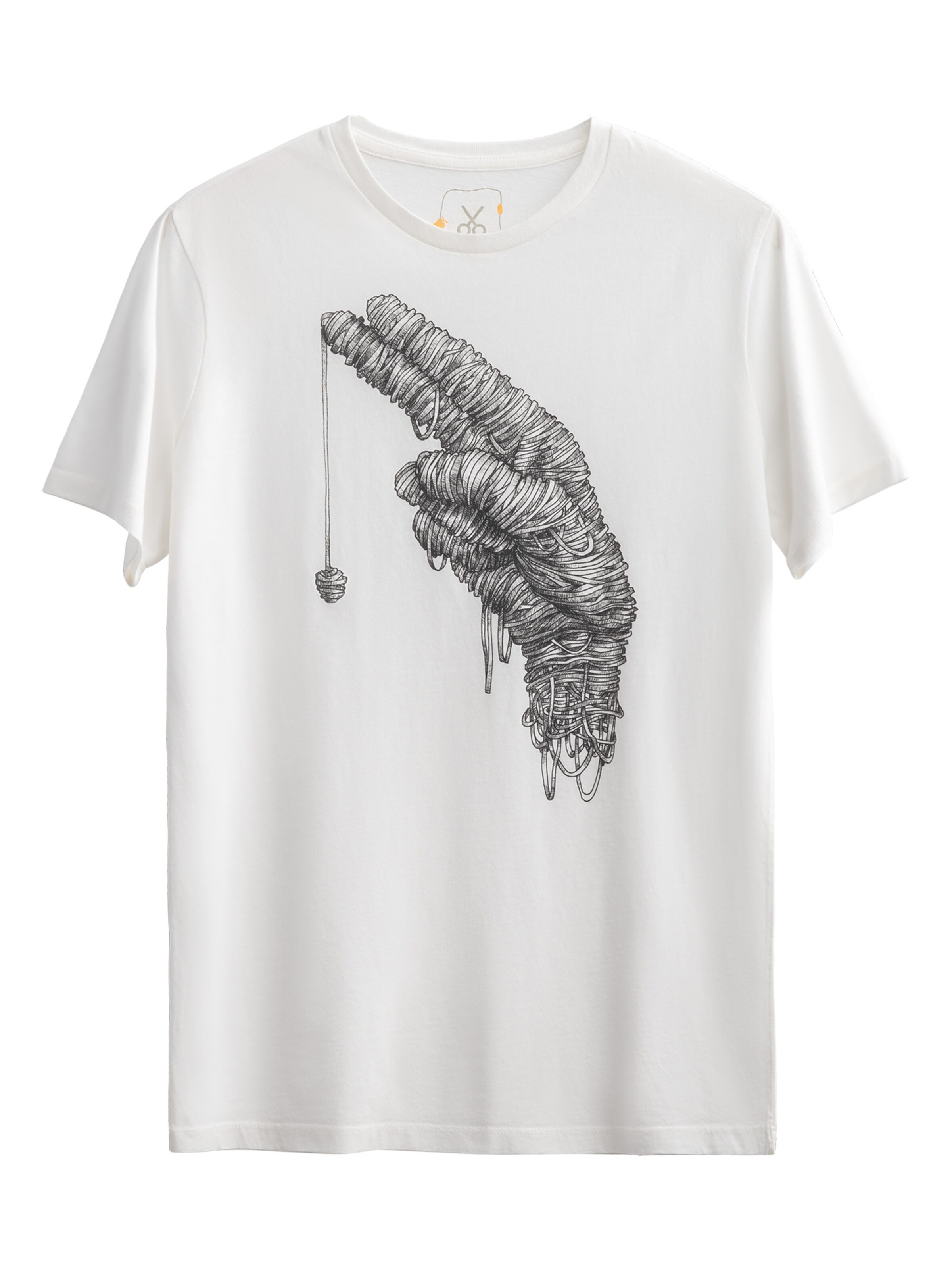 Maglietta 'Mano Duo' di Kaft in bianco: frontale