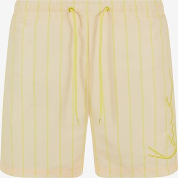 Shorts de bain Karl Kani en jaune : devant