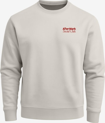 Neverless Sweatshirt 'After Work Social Club' in Beige: front