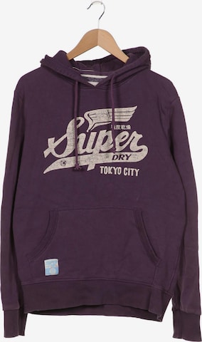 Superdry Sweatshirt & Zip-Up Hoodie in L in Purple: front
