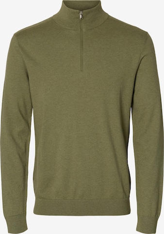 SELECTEDRegular Fit Pulover 'SLHBERG' - zelena boja: prednji dio