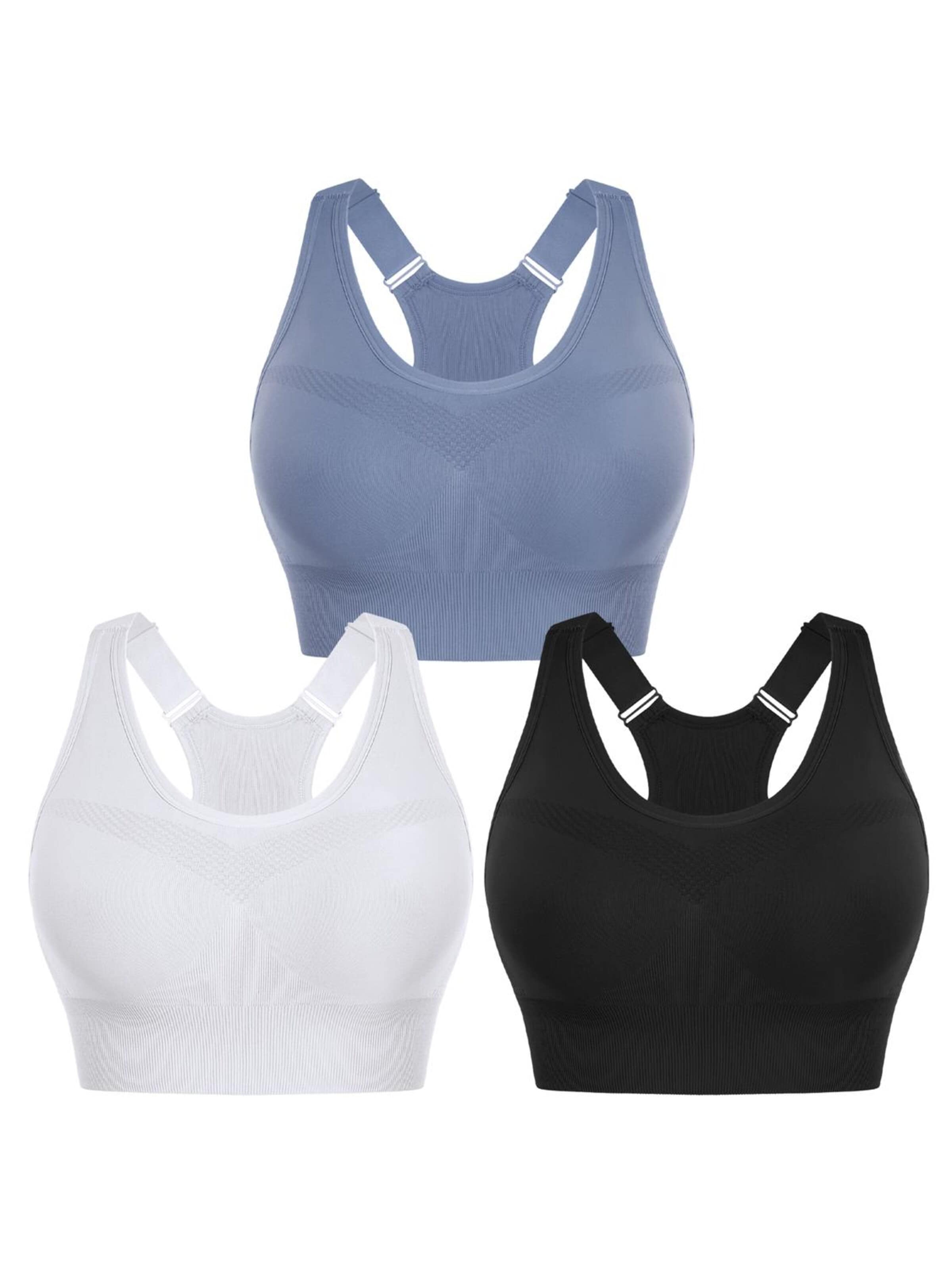 AOTTORI Bralette Sports Bra in Blue: front