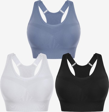 AOTTORI Sports Bra in Blue: front