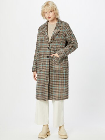 Amber & June Between-Seasons Coat in Grey: front