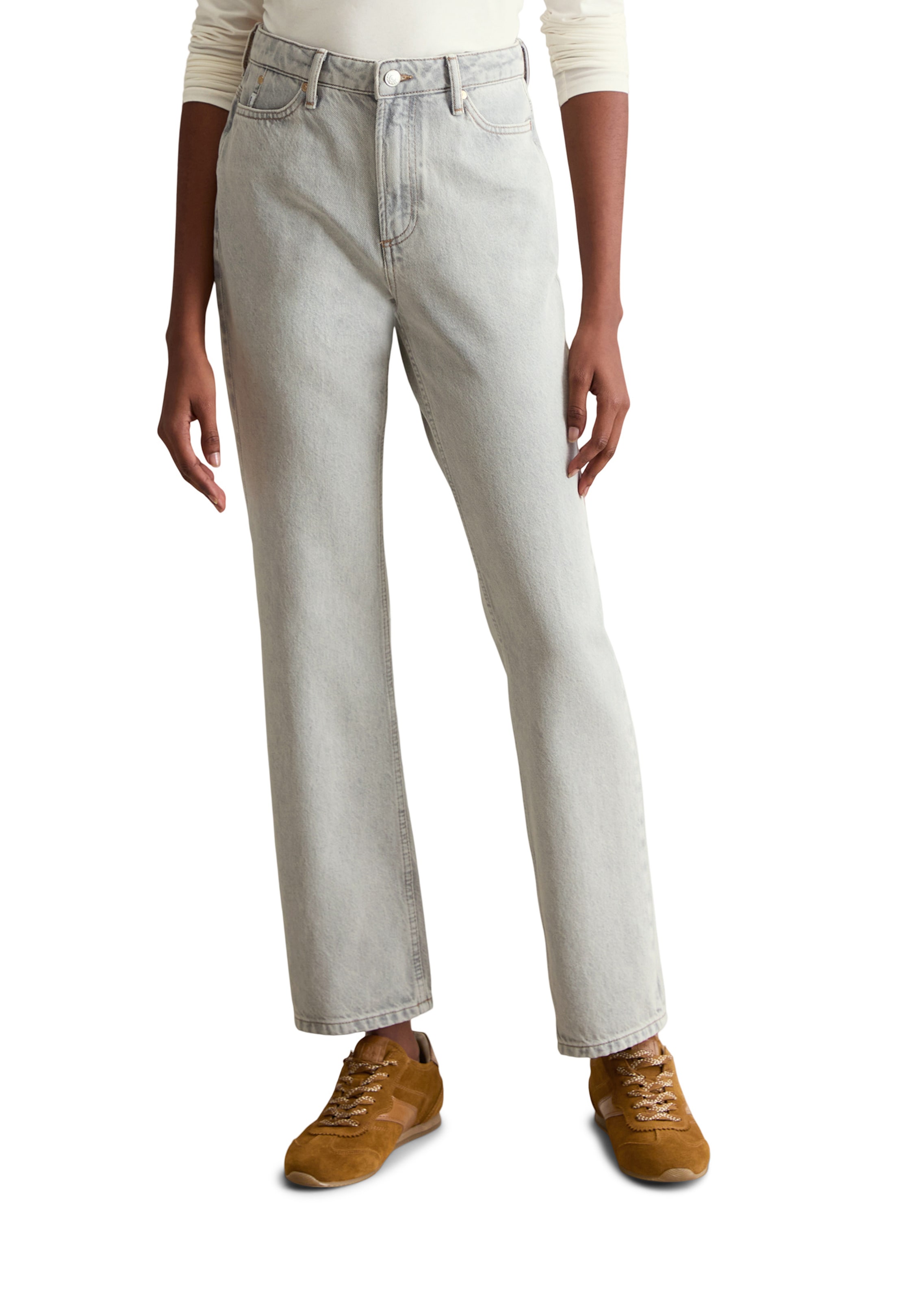 Marc O'Polo DENIM Regular Jeans 'Modell Onna' in Grijs: voorkant