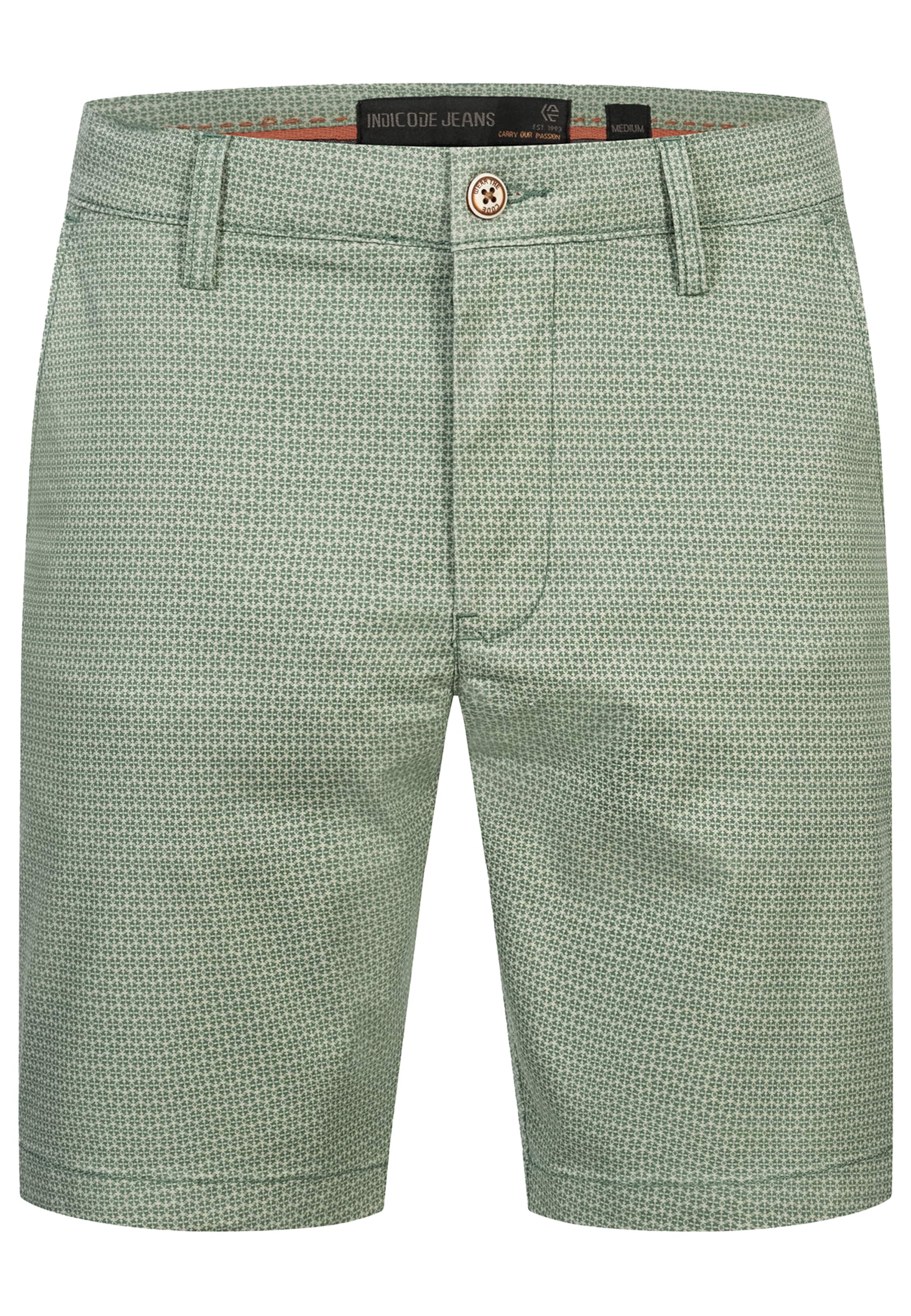 INDICODE JEANS Regular Chino trousers 'Lubin' in Green: front