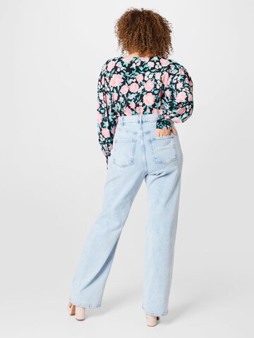 River Island Plus Wide Leg Jeans i blå