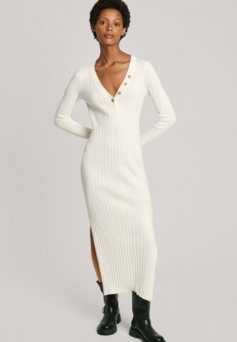 Pepe Jeans Knit dress 'Izabel' in White