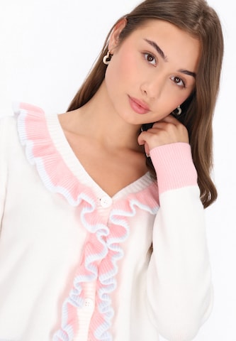 MYMO Knit Cardigan 'Back To School' in White