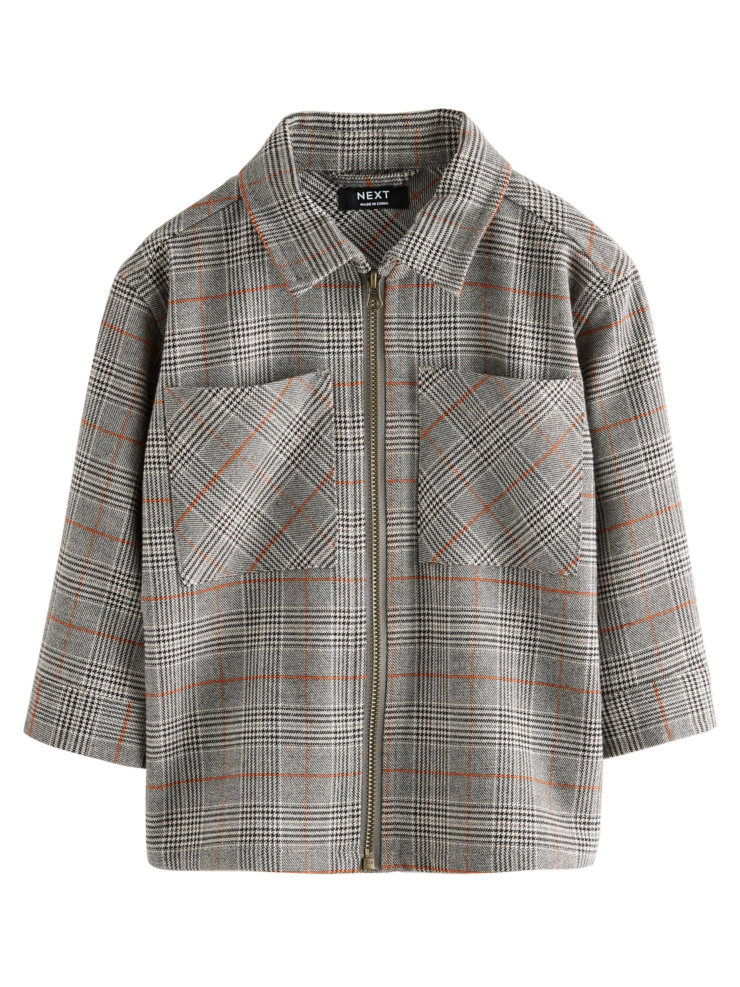 Next Regular fit Button up shirt in Grey: front