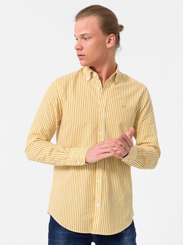 By Diess Collection Regular fit Button Up Shirt in Yellow