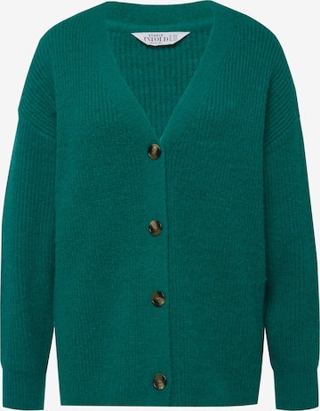 Studio Untold Knit Cardigan in Green: front