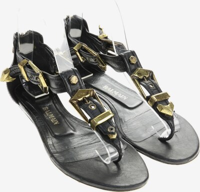Balmain Sandals & High-Heeled Sandals in 38 in Dark brown / Gold, Item view