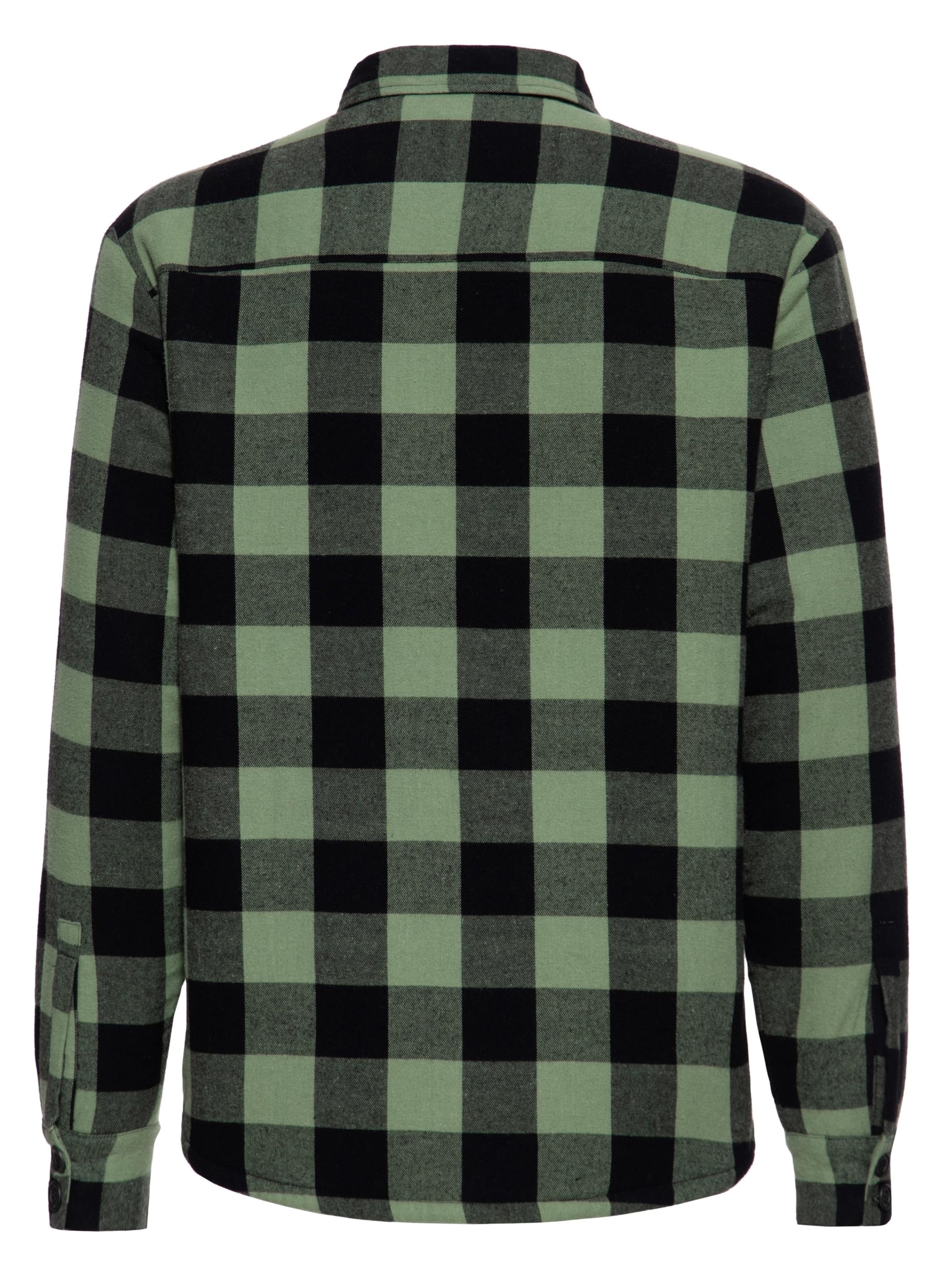 King Kerosin Regular fit Button Up Shirt in Green