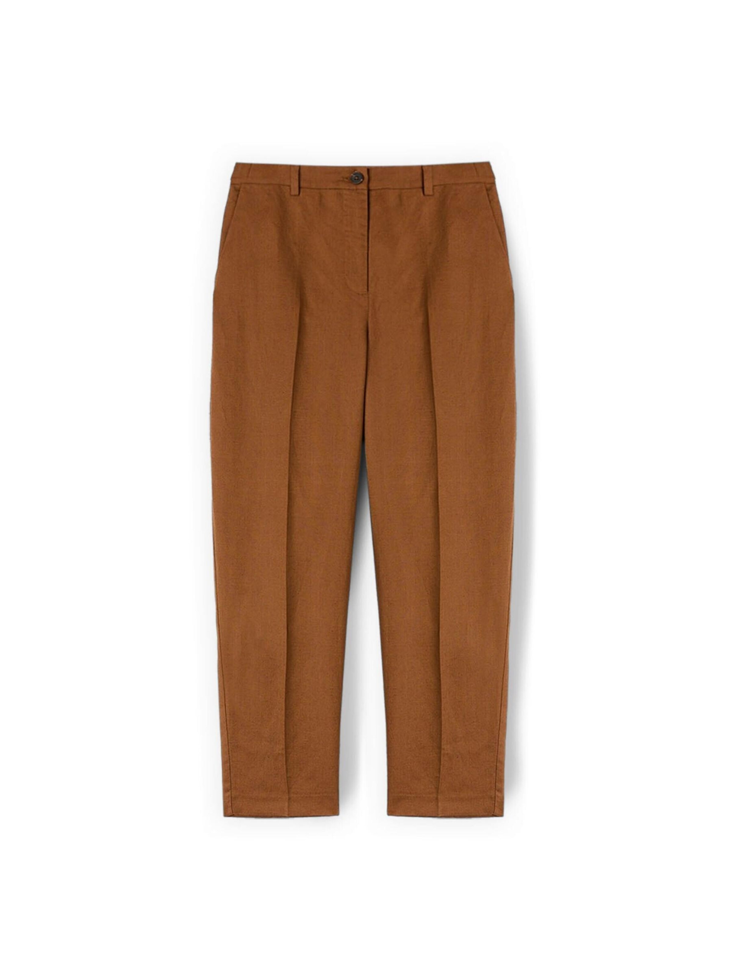 Coupe slim Pantalon MOTIVI en marron : devant