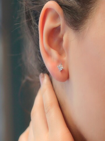 EinStein Diamant Earrings '0,62 Carat Diamant Solitär Ohrringe 14 Karat Weißgold' in Gold