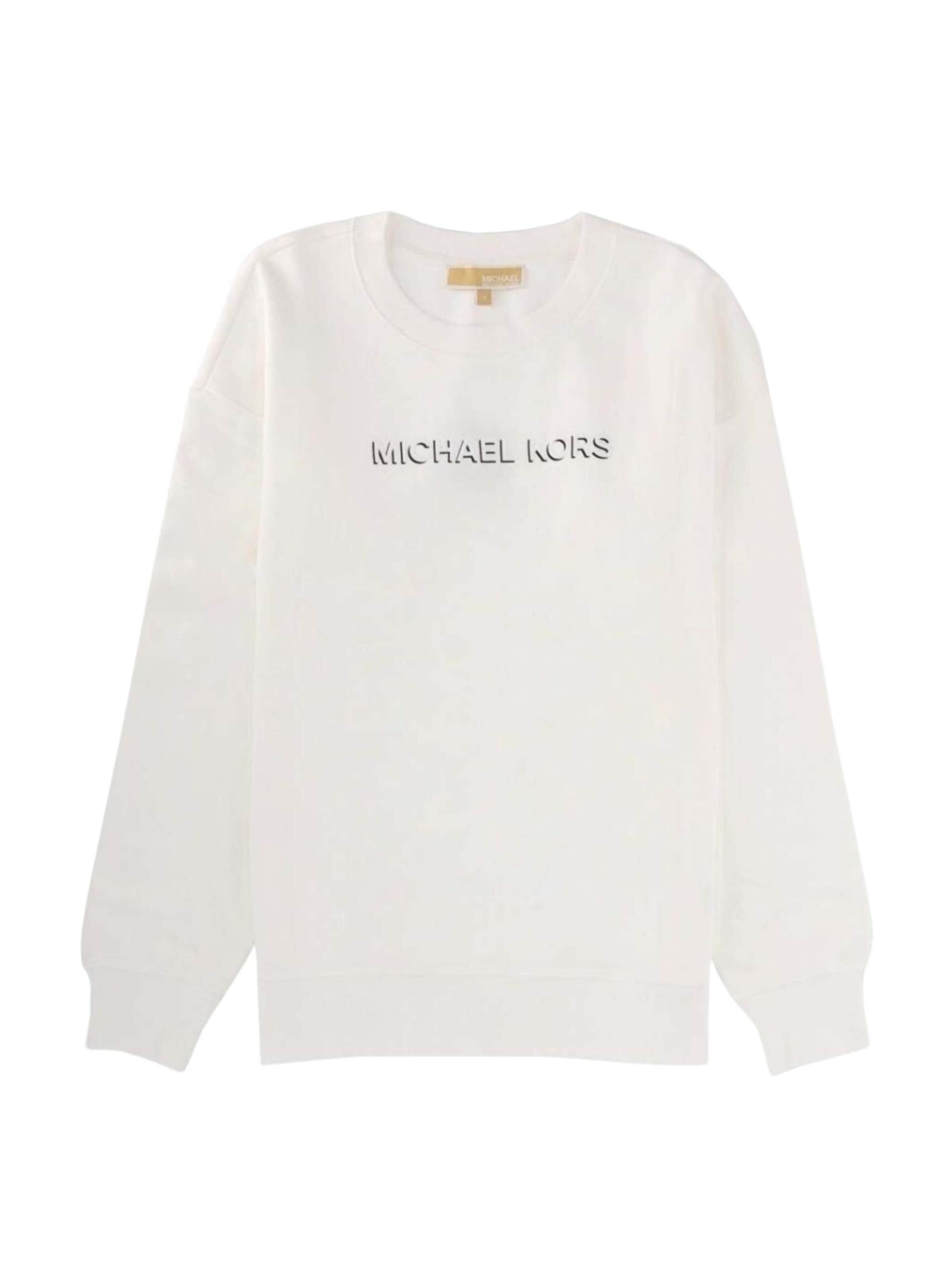 Michael Kors Sweatshirt 'FELPA GIROCOLLO FELPA' i vit: framsida